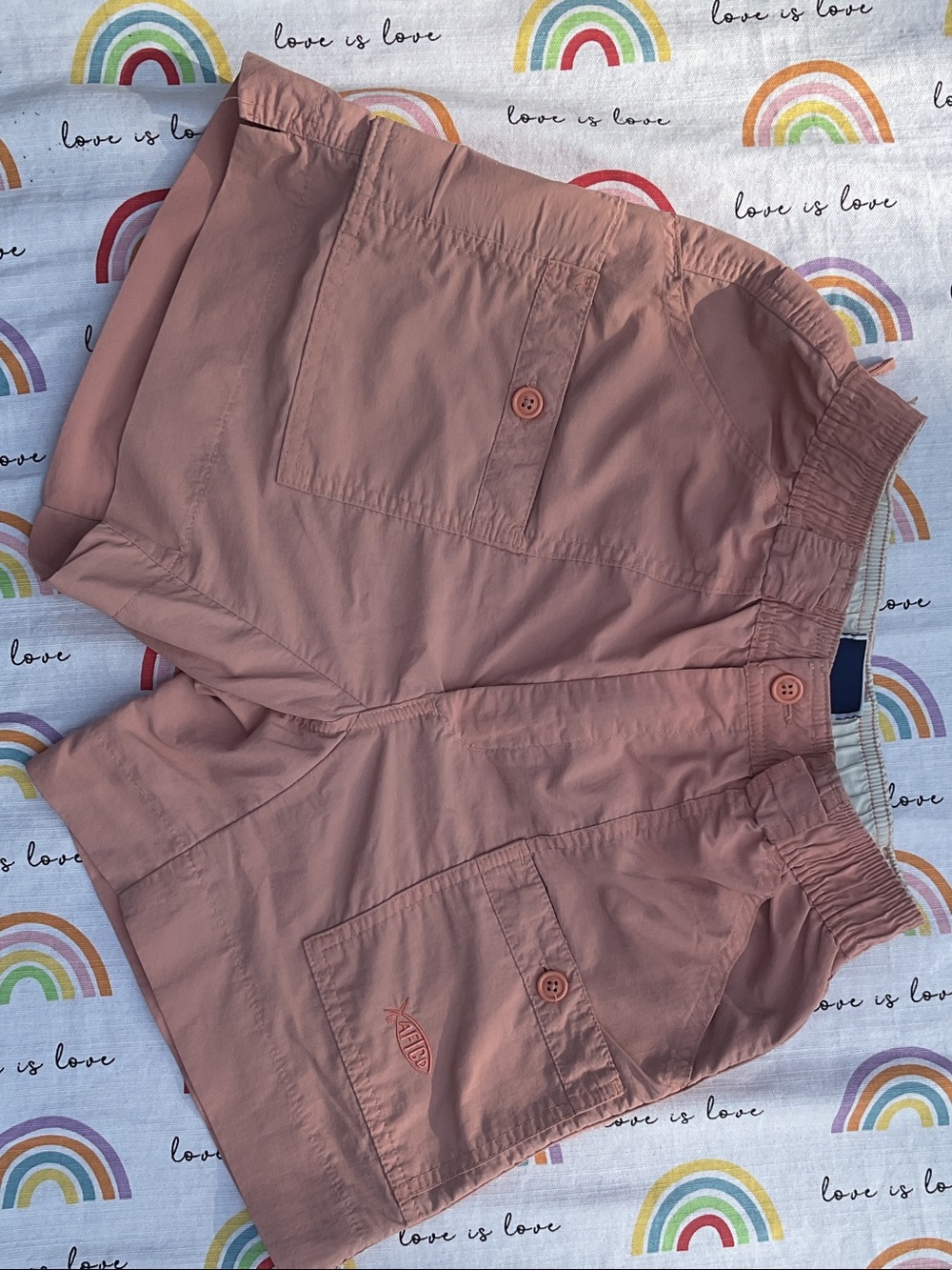 AFTCO Kids Cargo Shorts in Dusty Rose